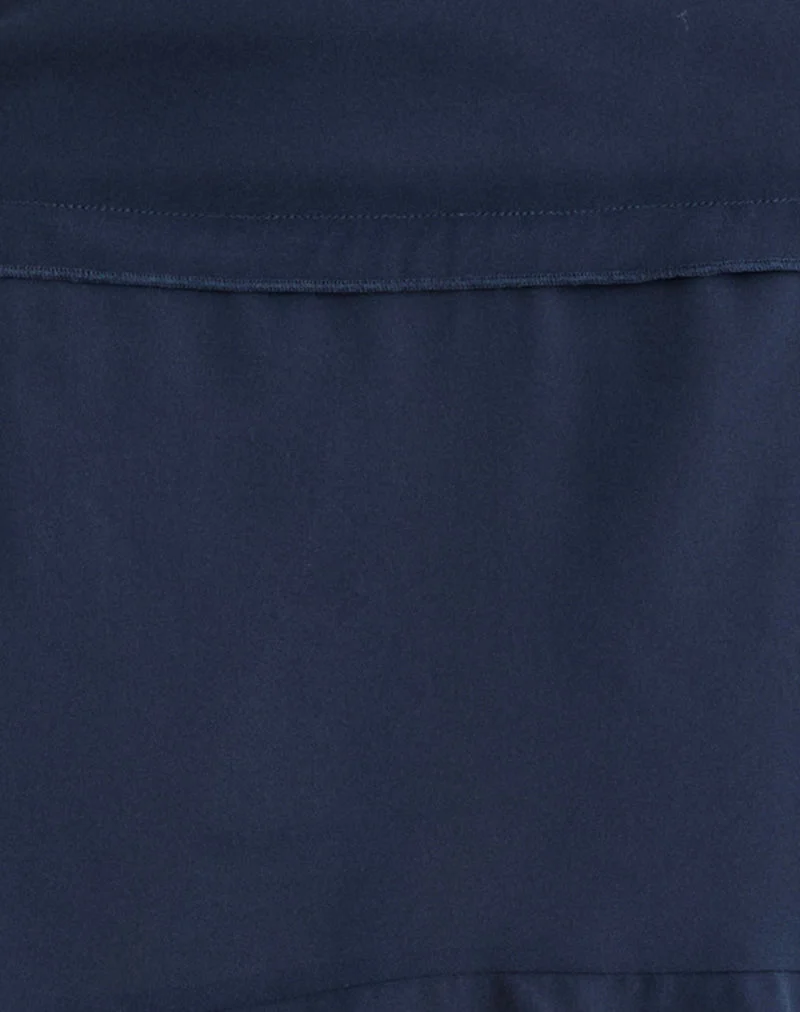 Marella Midirock aus Chiffon in Blau Graphit