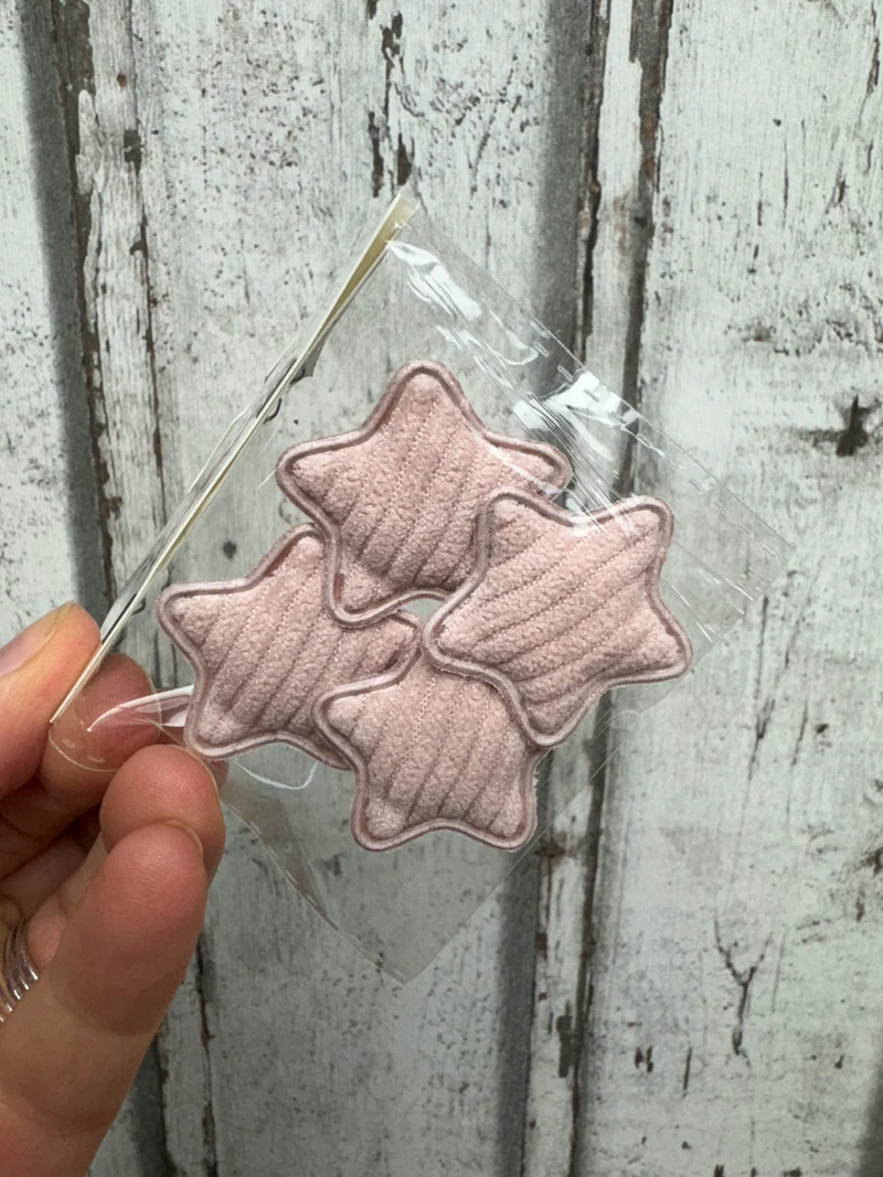 4er-Set kleine Stoffsterne aus Cord – Mini Deko-Sterne im Beutel | Viele Farben | Geschenk- & Streudeko