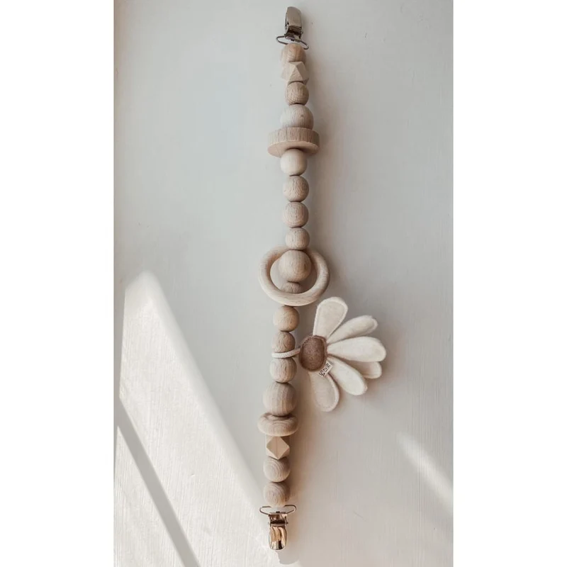 Kinderwagenkette aus Holz - DAISY Blume