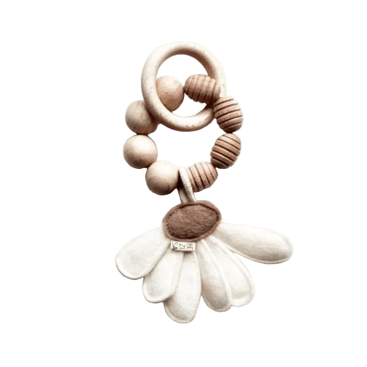 Rassel aus Holz - DAISY Blume