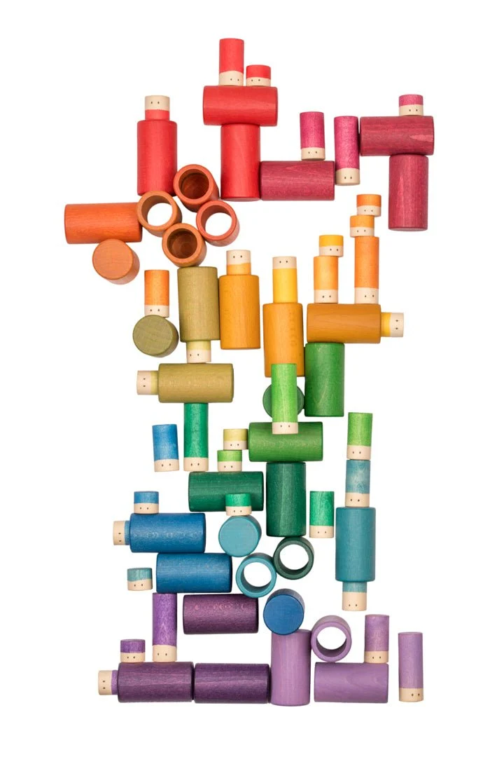 Grapat 20-212 Lola-Spielset, 72 Holzfiguren und Röhren