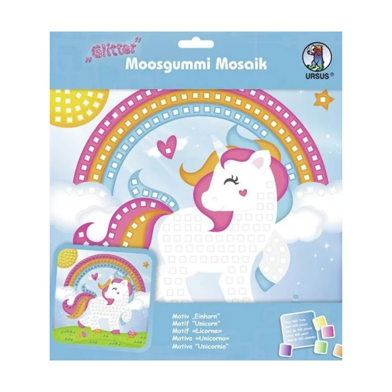 Moosgummi-Mosaik "Glitter Einhorn"