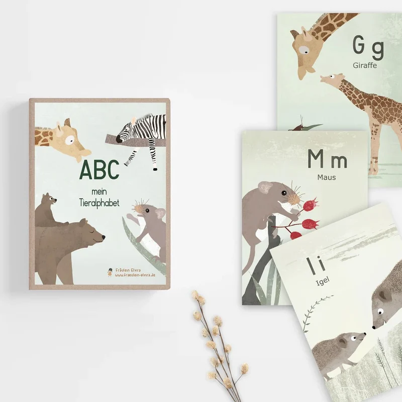 ABC Buchstabenkarten: Mein Tieralphabet
