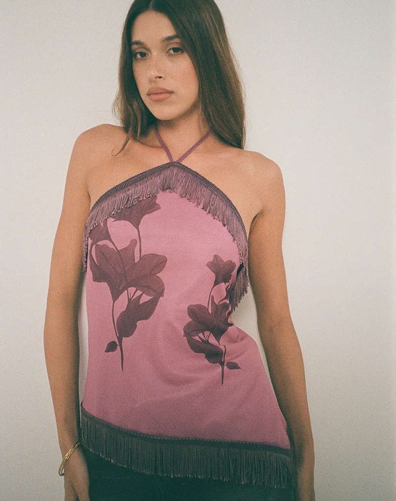 Howard Fransen-Top in Tonal Flower Mauve