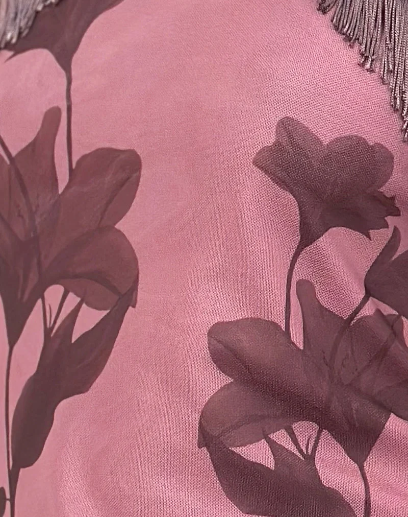 Howard Fransen-Top in Tonal Flower Mauve