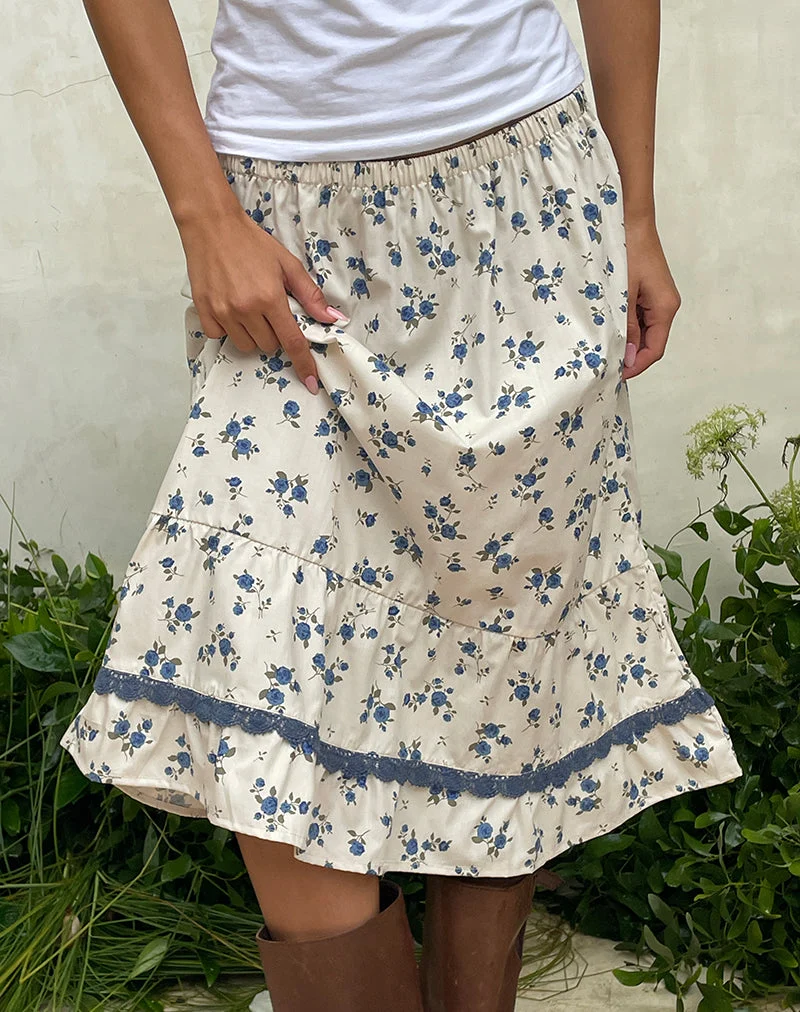 Ilaria Midirrock in „Ditsy Leaf Rose Navy“