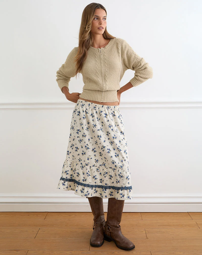 Ilaria Midirrock in „Ditsy Leaf Rose Navy“