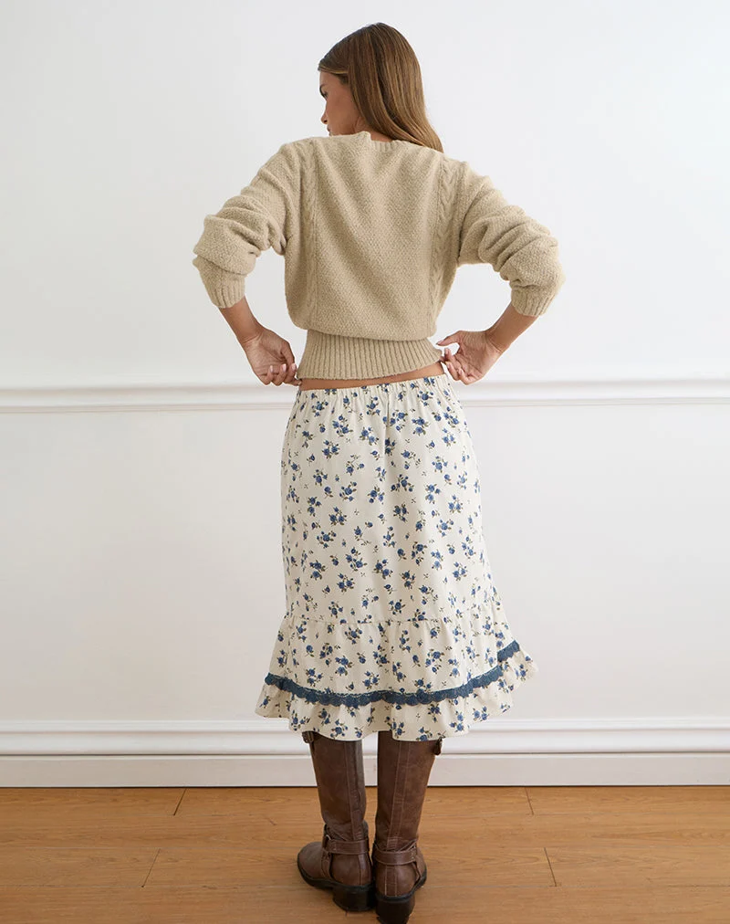 Ilaria Midirrock in „Ditsy Leaf Rose Navy“