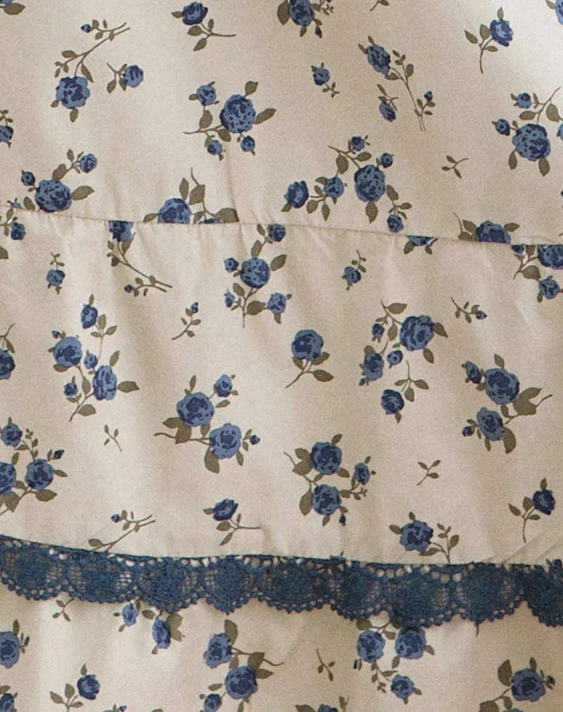 Ilaria Midirrock in „Ditsy Leaf Rose Navy“