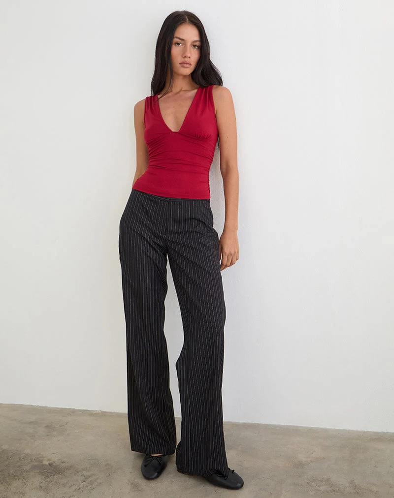 Lycia Plunge Top in Adrenalinrot