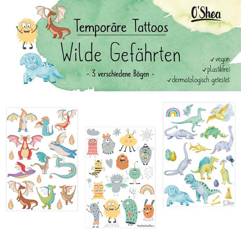 Kindertattoo Wilde Gefährten
