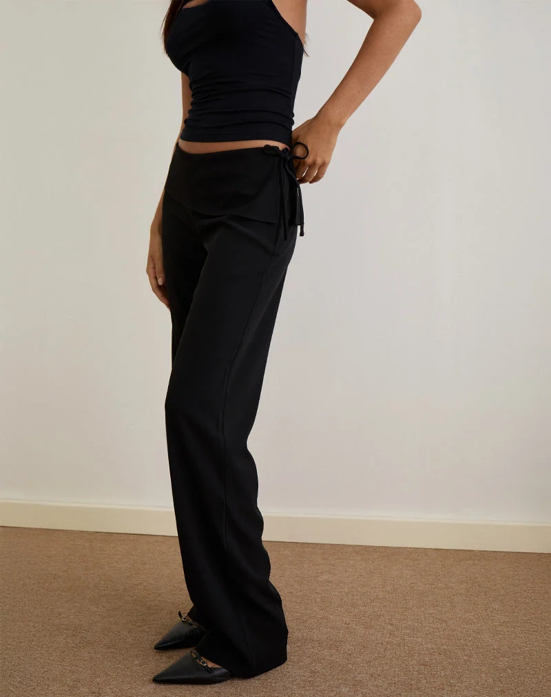 Faria Hose in Tailoring Schwarz