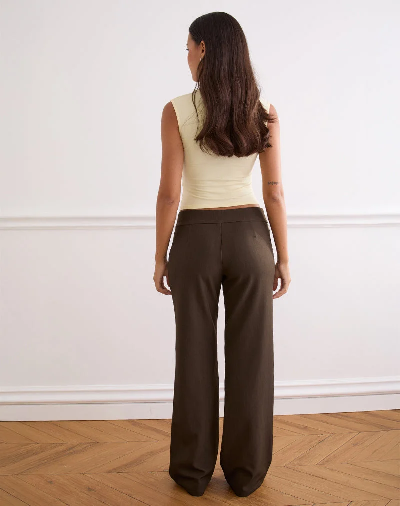 Tova Tie Tailoring Hose in Schokolade
