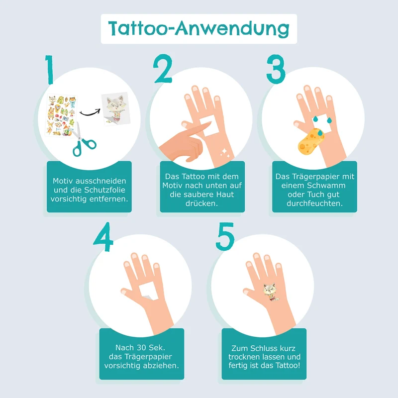 Papierdrachen Kindertattoos Pferde