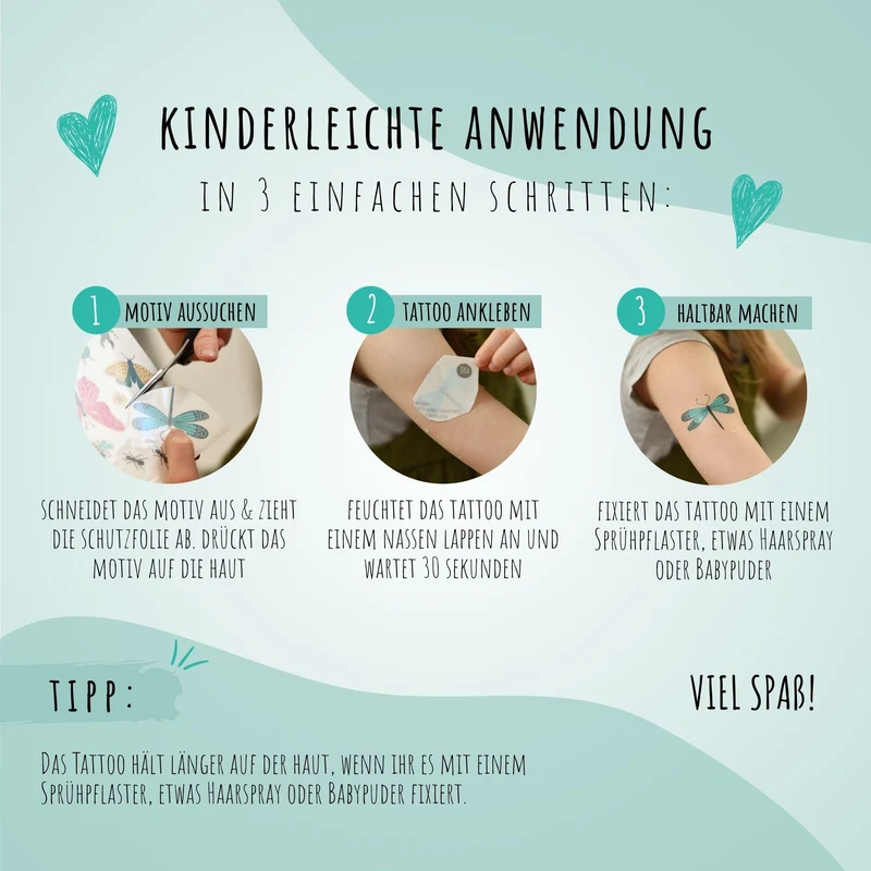 Kindertattoo-Set Fantasie & Entdecker