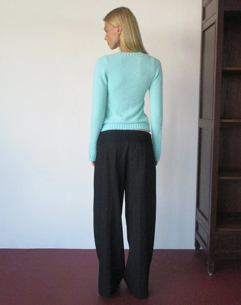 Dinesa-Pullover aus Strick in Blautönen