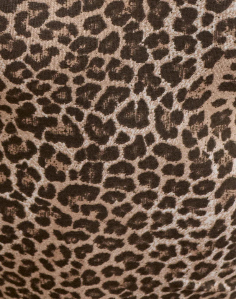 Ernesta-Top in Rar Leopard Brown