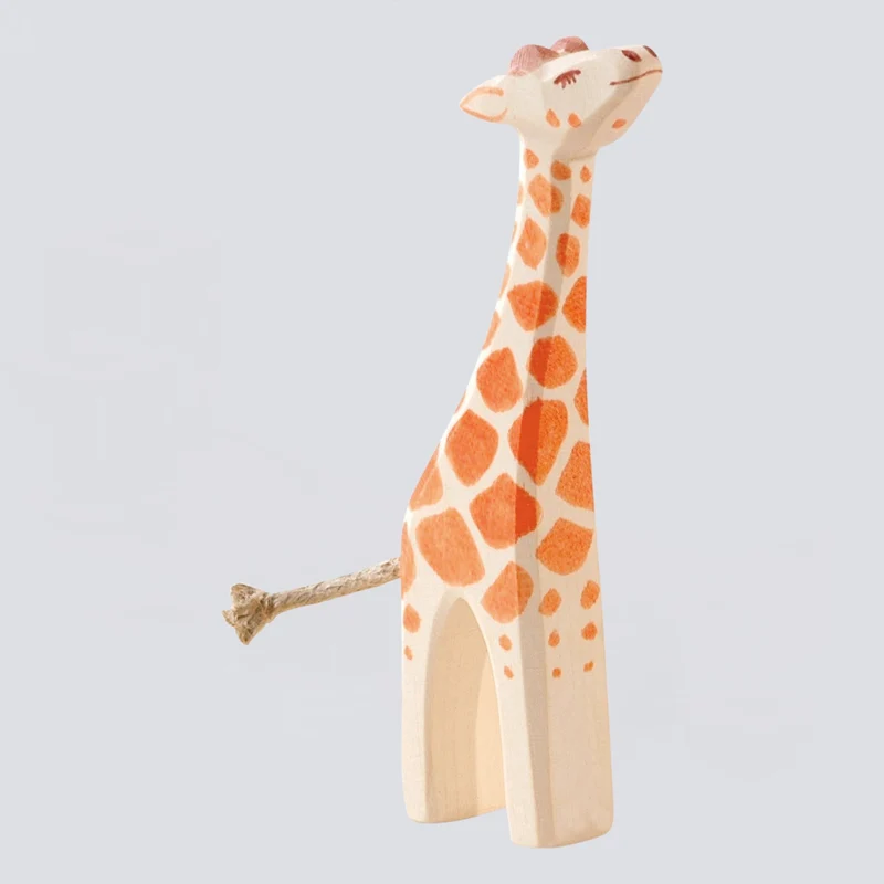 Ostheimer Holzfigur Giraffe klein Kopf hoch