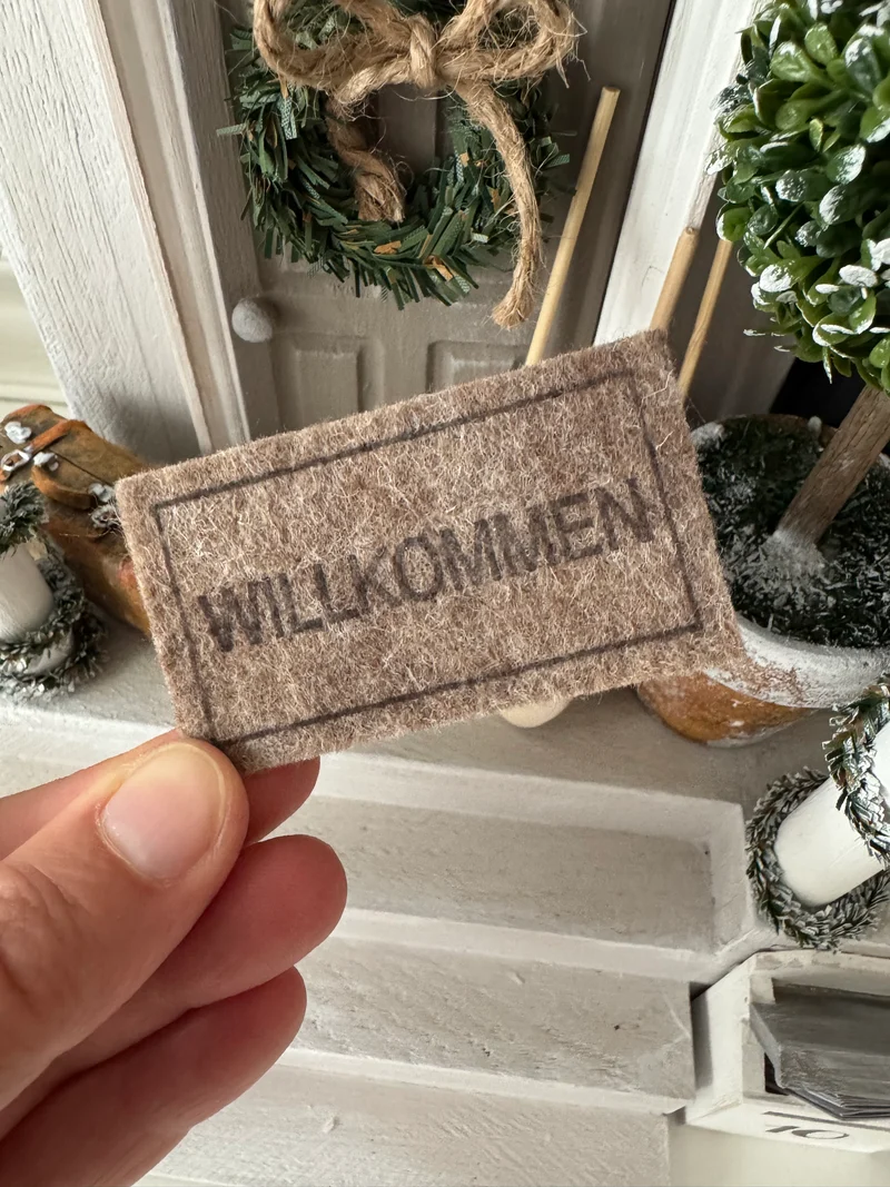 Fußmatte Wichteltüren Filz verschiedene "Willkommen"