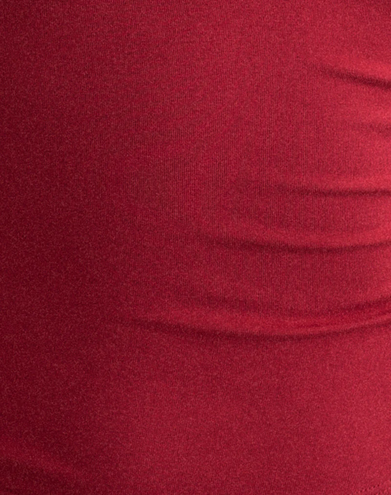 Jugo-Halter-Top in Adrenaline-Rot mit Ösen