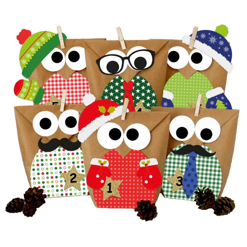 DIY Eulen Adventskalender Papierdrachen