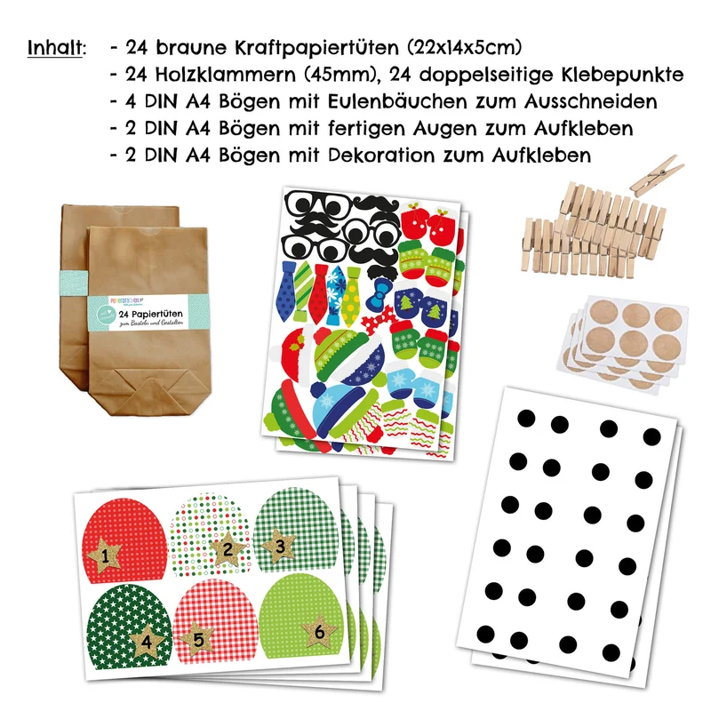 DIY Eulen Adventskalender Papierdrachen
