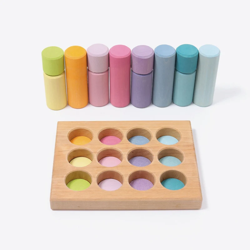Grimms 10574 Steckspiel Kleine Walzen Pastell