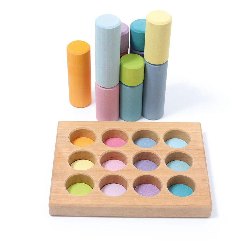 Grimms 10574 Steckspiel Kleine Walzen Pastell
