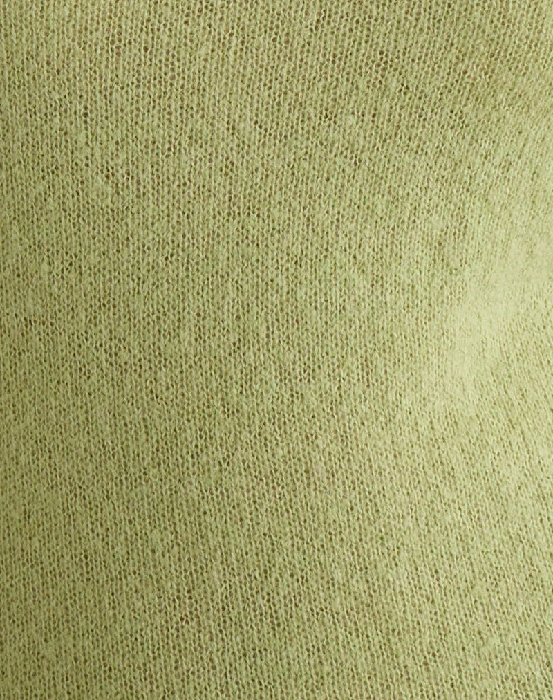 Jenya Langarm-Oberteil aus Strick in der Farbe „Sage“