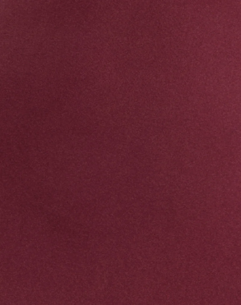Namra Maxikleid mit Rundhalsausschnitt aus Cupro in Burgund