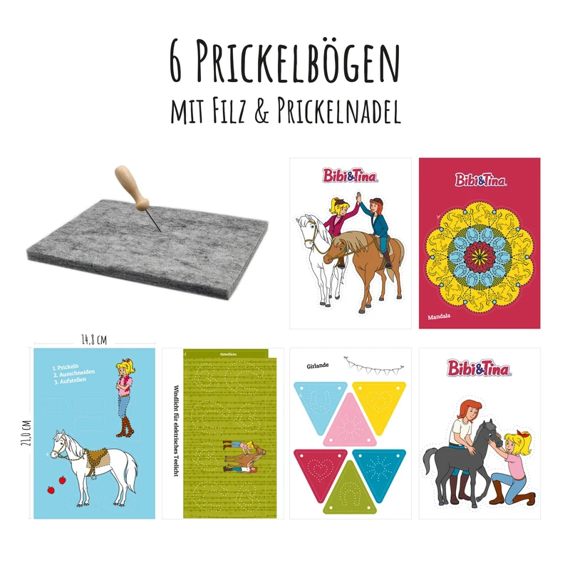 Bibi & Tina Prickelset zum Basteln