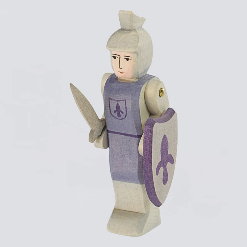 Ostheimer Holzfigur Ritter stehend blau