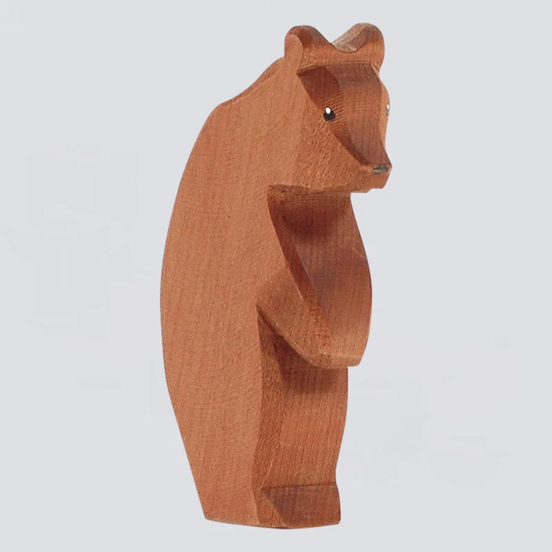 Ostheimer Holzfigur Bär stehend Kopf tief