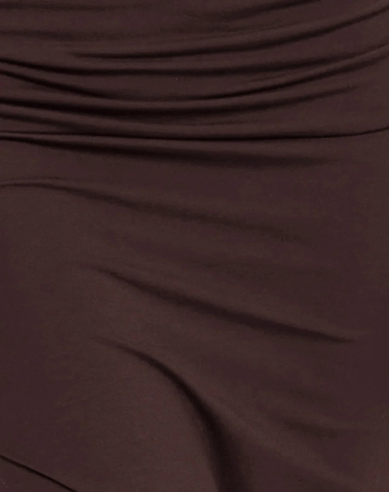 Venah Rayon Maxirock in Bitterschokolade