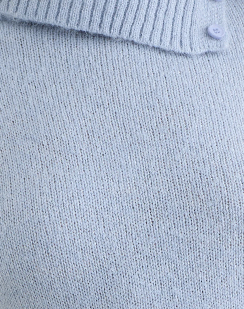 Hemas-Top aus glitzerndem blauem Strick