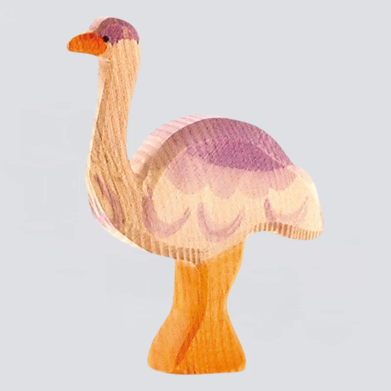 Ostheimer Holzfigur Vogel Strauß