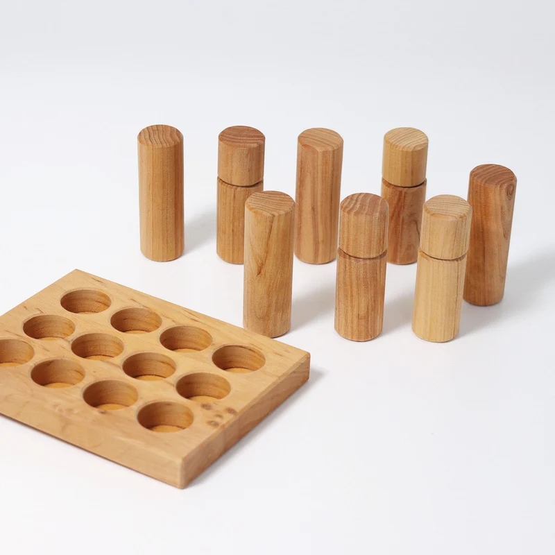 Grimms 10573 Steckspiel Kleine Walzen Natur