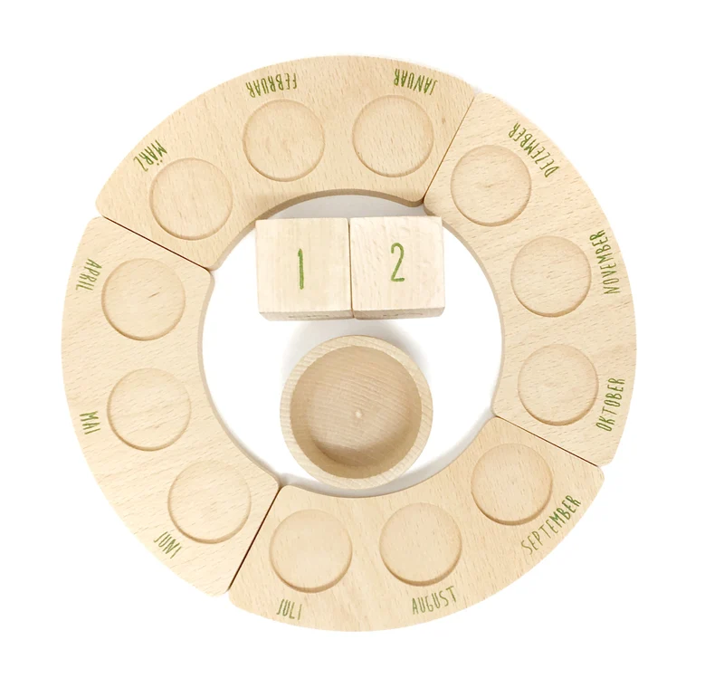 Grapat 17-171G Fortwährender Kalender ohne Nins Holzfiguren