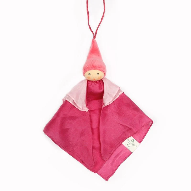 Nanchen 184000 Seidenpuppe Schmusetuch Wiegenfee rosa