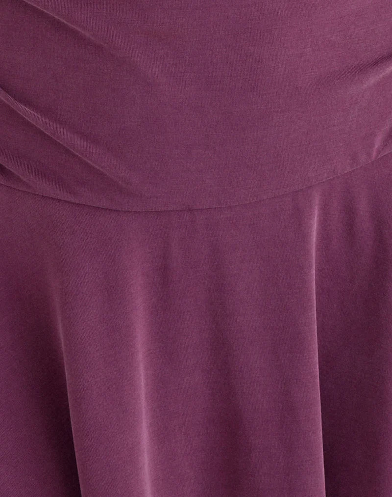 Sunmi Minikleid aus Cupro in Deep Purple