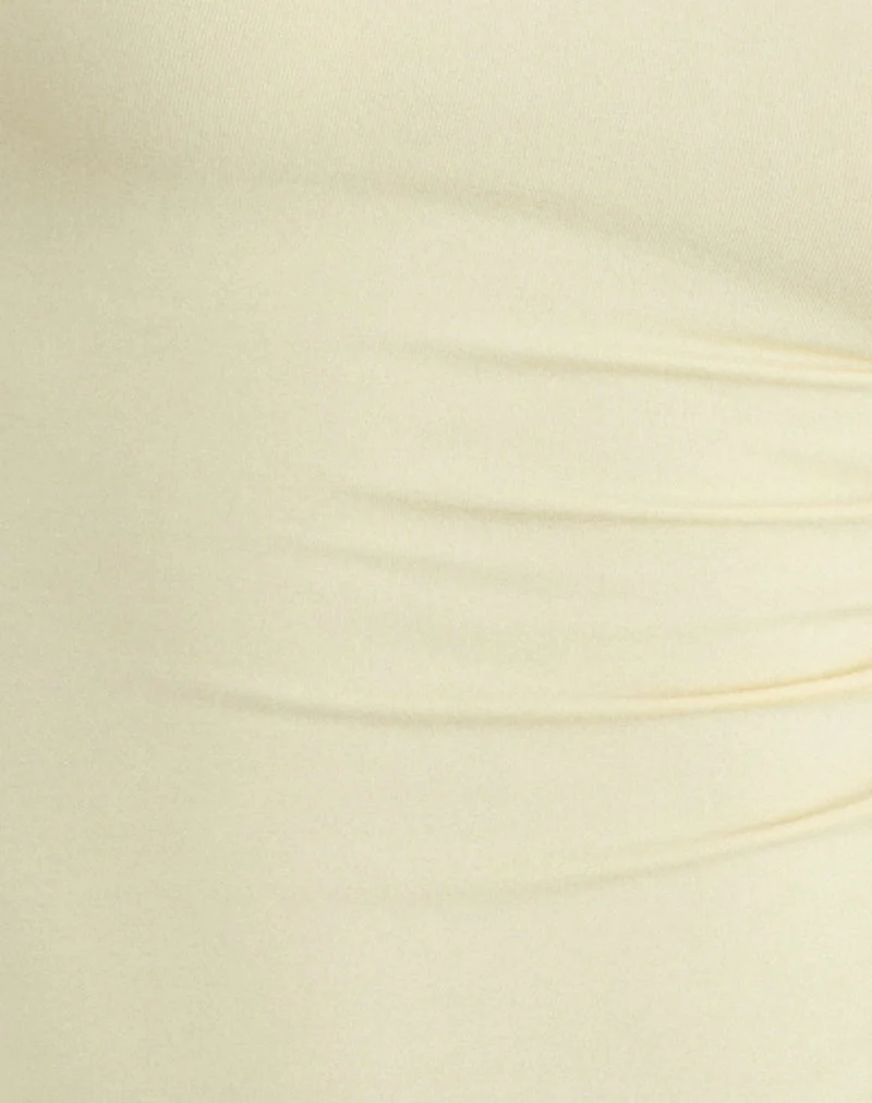 Raceline-Haltertop aus Rayon-Jersey in der Farbe „Lemon“