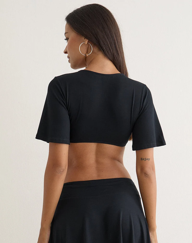 Stapa Bolero-Top in Kurzform, schwarz