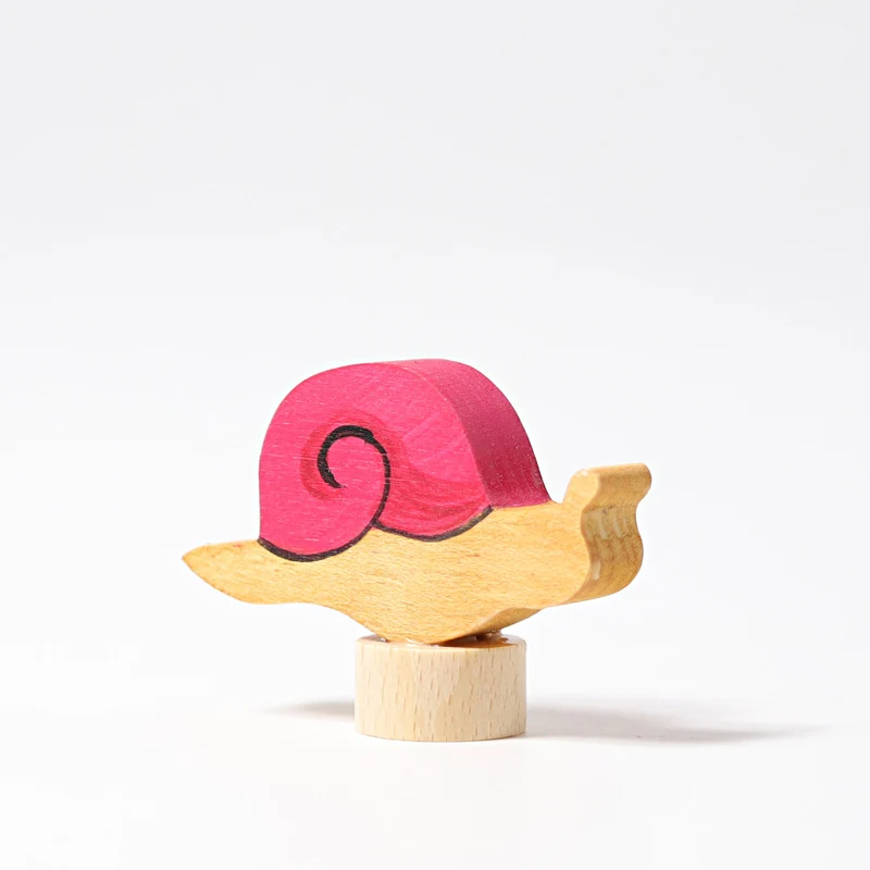 Grimms 04140 Steckfigur rosa Schnecke Geburtstagsstecker