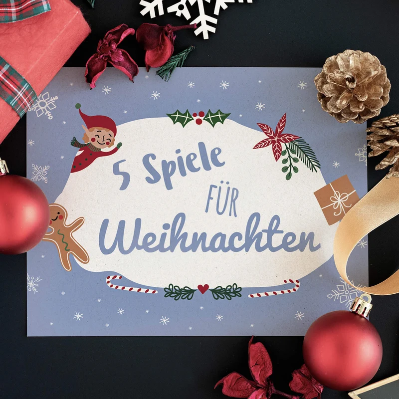Weihnachtsspiele-Set Elf