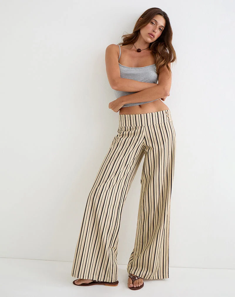 Hose „Rysele“ in „Neutral Stripe Beige“