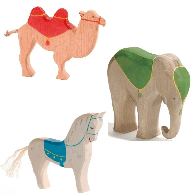 Ostheimer 42190 Königstiere II Kamel Elefant Pferd SET
