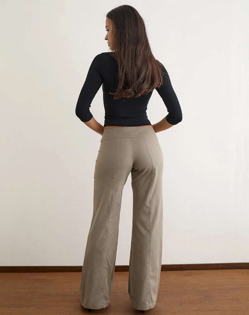 Townes-Hose aus hellem Twill in Grau-Braun