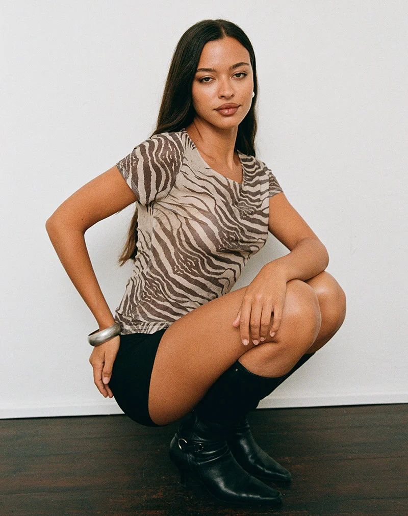Neko Top aus Mesh Wild Animal Neutral