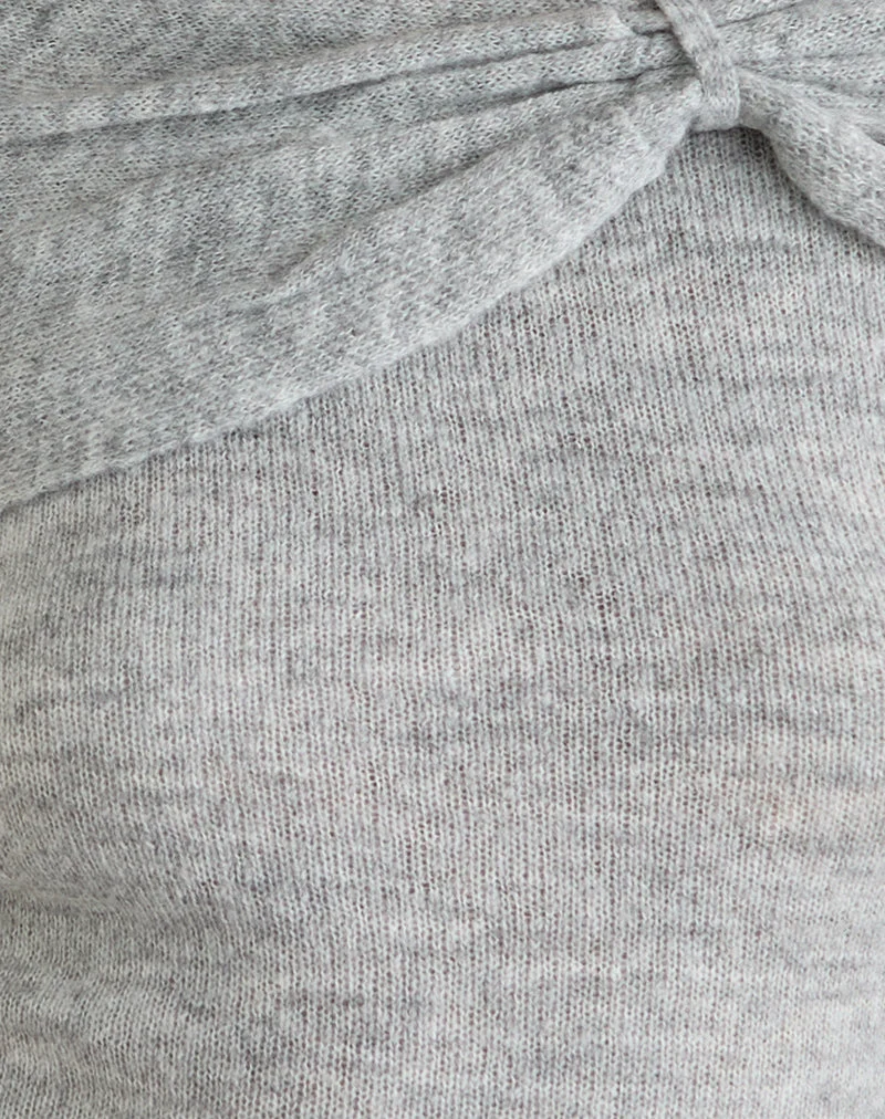 Waliya-Pullover aus transparentem Strick, grau