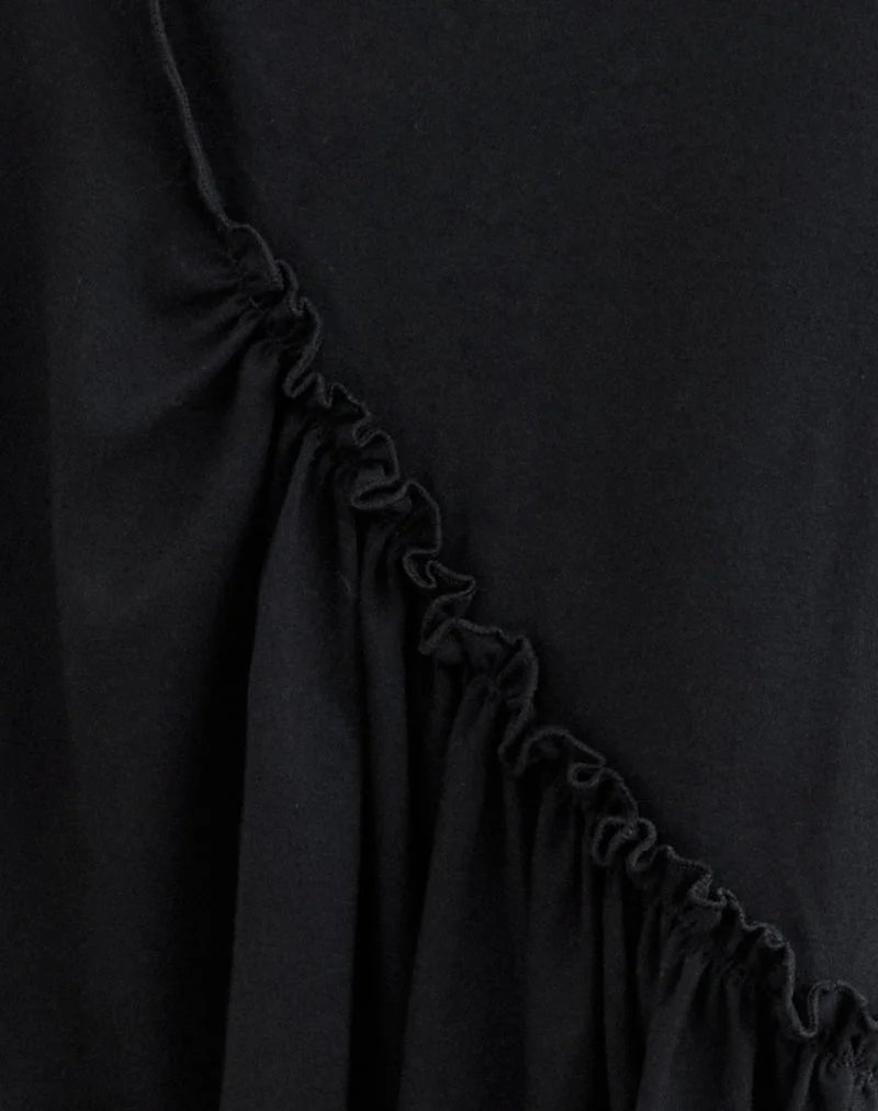 Sumiatun Midirock aus Jersey, schwarz